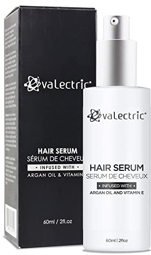 Evalectric Argan Oil Hair Serum - For Dry, Damaged, Frizzy Hair - Anti-Frizz, Straightening, and Shine Serum with Vitamin E - 2 Fl. Oz.