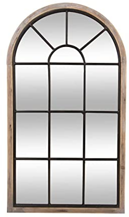 Atmosphera - Spiegel Zoé - Metall und Holz 60 × 107 cm - Schwarz