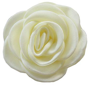 Cheerlife Ansteckblumen Brosche Krawatte Brosche Kamelie Boutonniere Haarclip Haarklipp Blumen Haarspange Beige