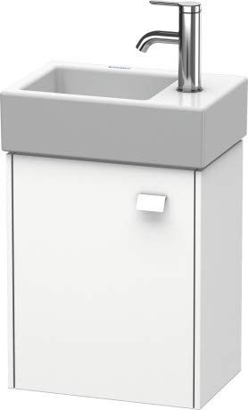 Duravit Brioso Waschtischunterbau wandhängend 36,4,0 x 23,9 cm, 1 Tür, Anschlag rechts, für Waschtisch Vero Air 072438, Farbe (Front/Korpus): Betongrau Matt Dekor, Griff Chrom - BR4049R1007