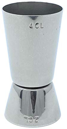 Jigger 2cl 4cl Doppelmessbecher 971 Messbecher Cocktail 20 ml 40 ml Edelstahl Barmaß Dosierer Alkohol Zertifikat Bar