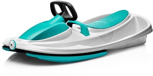Gizmo Riders Stratos Schneeschlitten für Kinder - 2 Personen lenkbarer Schneeschlitten ab 3 Jahren (Nimbus Ice Blue), (GRSTR-ASSORT)