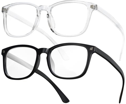 CCVOO 2 pack Lesebrille damen herren mit blaulichtfilter Augenoptik Brille Lesehilfe für Damen Herren