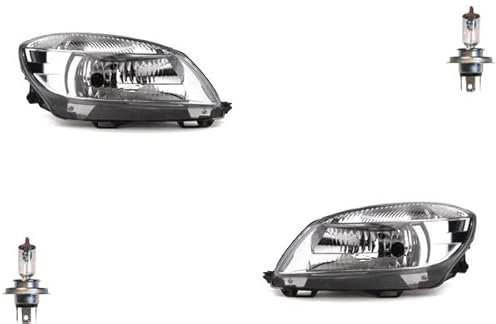 Johns, Scheinwerfer Halogen kompatibel zu Skoda Fabia 54 10-14 mit H4 Satz Links Rechts