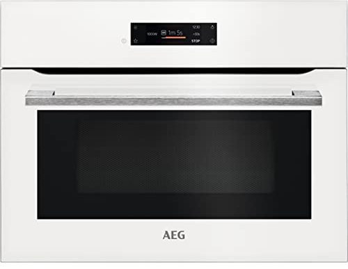 AEG KMK721880W Microondas Integrable de 1000W y Grill 1200W de potencia, Programa descongelar, 3 Funciones Programadas, Display Excite (TFT táctil) Blanco, 42 Litros