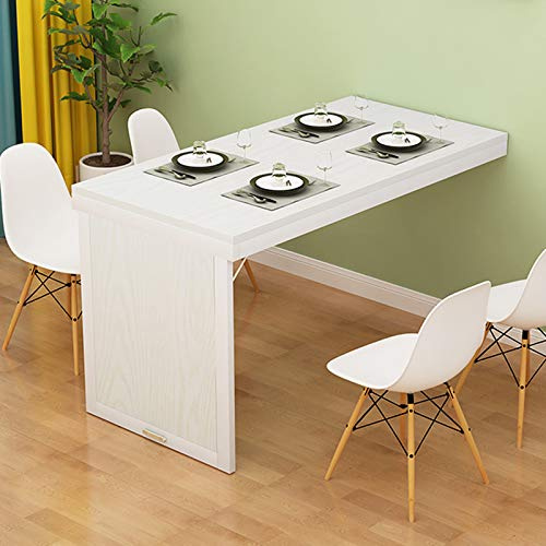 Mesa Plegable Montada en la Pared - Mesa de Cocina y Comedor Flotante Convertible para Espacios Pequeños, Escritorio de Oficina en CAS