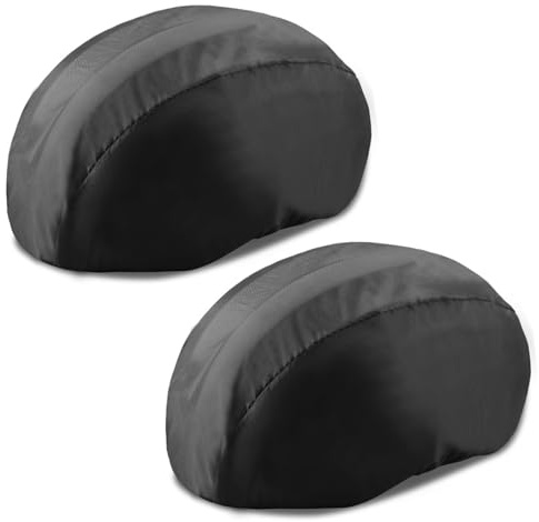JLEivvi 2 Pcs Bicycle Helmet Cover Waterproof High Visibility Reflective Cycling Helmet Cover Rainproof Windproof Bike Rain Cover Riding Cover Bicycle Helmets Windproof Cover
