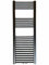Badheizkörper SMYRNA Schwarz Matt 450 x 1500 mm. Gerade mit Mittelanschluss Handtuchtrockner Handtuchwärmer