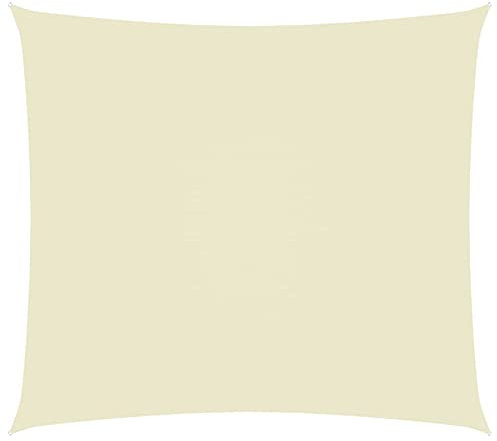 Rantry Sonnensegel Oxford rechteckig 4 x 5 m Creme, Outdoor-Zelt für Privatsphäre, Zelt für Garten Balkon, Sonnensegel für den Außenbereich, Seitenmarkise für Terrasse im Freien