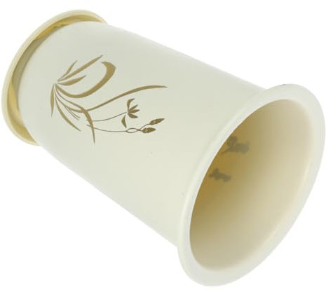 Parliky Lot De 2 Pots De Plantation pour Orchidées en Résine Beige Imitation Terre Cuite avec Soucoupe, Pots D’intérieur 22 Cm, Drainage Intégré pour Jardin, Bureau Et Maison