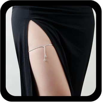 Wendalern Kristall Herz Tennis Oberschenkel Kette Strass Tennis Kette Oberschenkel Ring CZ Herz Bein Kette Schwarz Stretch Strumpfband Gürtel Strand Bikini Körper Kette Schmuck für Frauen