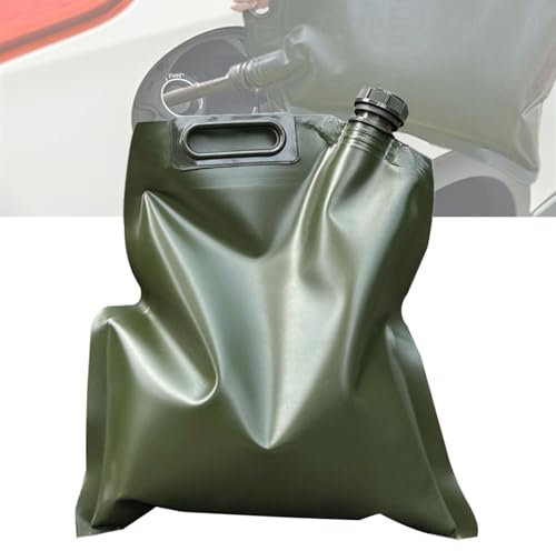 Bidon Essence, Portable et Pliable en TPU Jerrican Essence 5 L 10 L 20 L 30 L Bidon Essence Moto avec Long Embout Flexible, Utilisation d'urgence en Extérieur,10L