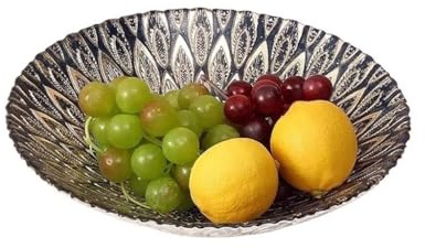 Fruttiera Decorazioni For Tavolini, Cesto Di Frutta, Piatto Di Frutta In Vetro, Espositore For Snack Di Lusso Leggero, Portafrutta Fruttiere(A)