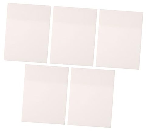 Happyyami 5 Stück Transparent Wasserdichte Haftnotizen Selbstklebende Leichte Memo-sticker Für Büro Schule Und Zuhause Kompakt Farbintensiv Glatte Oberfläche