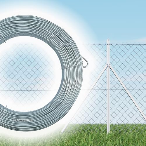 Italfence - 5 x Fil de fer galvanisé pour clôtures, 100 mètres (Différents diamètres disponibles) [Ø3,20mm, 5 pièces]