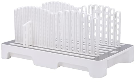 Phefop Brödskärbräda Justerbar Justerbar Brödskärbräda, ABS Vikbar Brödskivningsguide med 10 Till 15 Cm Bredd, 1,2 Cm Skivor, Halkfri Bas och Skenor för Bagelsurdeg