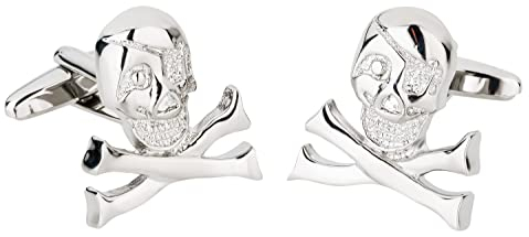 TEROON Manschettenknöpfe Totenkopf