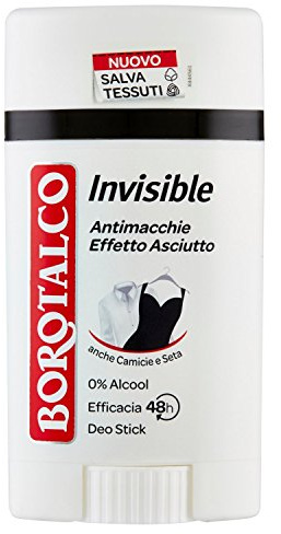 Borotalco - Deo Stick Roll, Osynlig, gul och vit fläckresistent - 40 ml