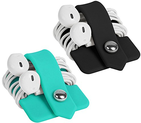 ELFRhino Cord Organizer Earbuds Holder Earphone Wrap Earphones Organizer Headset Headphone Earphone Wrap Winder Cord Manager Cable Winder Set of 2