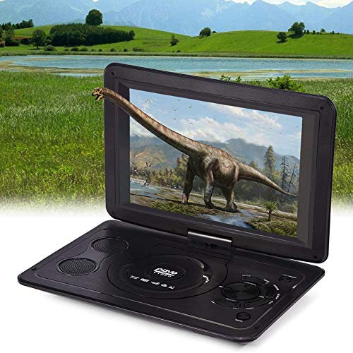 Dengofng - Lettore DVD portatile da 13,9 per i viaggi in auto per bambini, schermo girevole da 10,1, batteria ricaricabile, caricatore da auto, presa per cuffie per CD/DVD