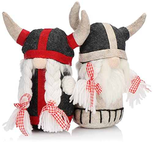 com-four® 2x Gnomi di Natale taglia M per decorazioni natalizie, figure vichinghe come decorazioni invernali