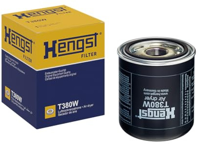 HENGST - Luftfilter T380W - Bremslufttrockner mit Spezialgranulat, O-Dichtungsring & Vlieslage – Bauteil in OE-Qualität – Schützt Druckluftbremsen vor Wasser, Öl & Schmutz