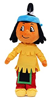 ZYZYZK Yakari Plüschfigur, kleine Junge aus der Serie, kuscheliger Spielgefährte, 25 cm