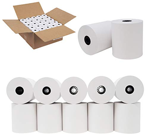 3 x 150' 1-Ply Bond Kitchen Printer Paper Receipt Paper (200 Rolls) 48 GSM Pos Cash Register REQ ribbon erc30/34/38 OR star sp700 from BuyRegisterRolls