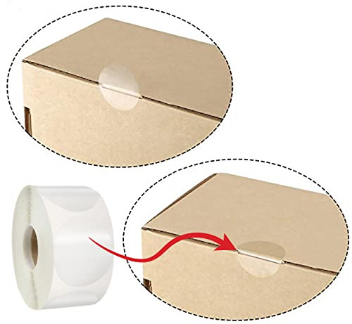 colortouch Självhäftande prickar transparent dekal för förpackning – 4 000 stycken 3 cm diameter – hög kvalitet transparent sigill klistermärken rullar etiketter cirkel stängning för