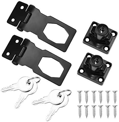 PERFETSELL 2 Pcs Cerradura Armario con Llave Negra Cerradura Puerta Armario Madera Cerradura Cajones con Llave Cerradura para Muebles con Llave Cerradura Antirrobo Armario para Armario de Madera