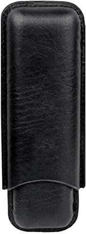 VOIV Zigarrenetui aus Leder mit 2 Röhren, Zigarrenhalter, Mini-Humidor-Reisebox, tragbares Zigarrenzubehör