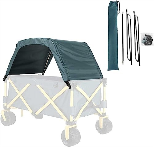 TMXKOOK Tragbarer Klappwagen -Baldachin - Abnehmbarer Gartenabnehmbarer Trolley -Markisen -Schatten zusammenklappbarer Handschubzubehör, perfekt für Einkäufe und Camping im Freien