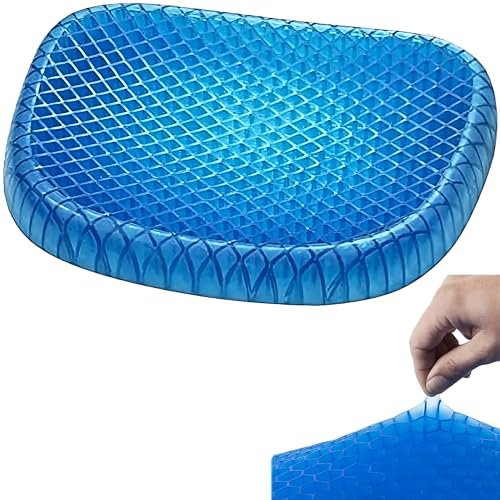 Retoo Cojin Coxis Gel, Cojín De Asiento De Gel, Cojin Antiescaras para Silla con Funda Antideslizante, Cojín Transpirable, Multifunción De Alta Recuperación Desenfundable y Transpirable