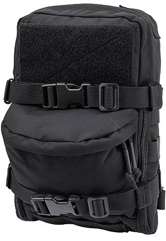 IDOGEAR Mini Tactique Molle Sac d'hydratation Sac de Rangement Sac à Dos Gilet Tactique Sac à Dos Sac à Dos Sac à Dos extérieur (Noir)