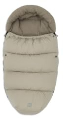 Jollein Chancelière Olive Green - Pour poussette et poussette - Pour ceinture 3 points et 5 points - Sac à pieds rembourré Teddy - Imperméable - Vert olive