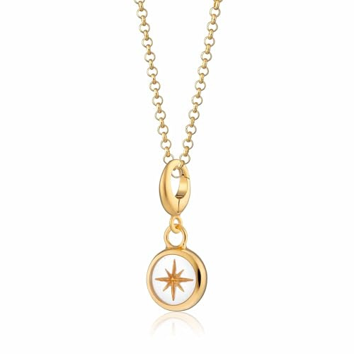 Lily Charmed - 18ct Gold Plated White Star Resin Capture Necklace