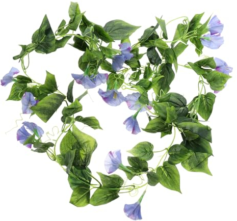 ORFOFE Künstliche Trichterwinde Girlande Blau Wetterfeste Blumengirlande Für Garten Hochzeit Raumdeko Vielseitige Künstliche Blumenranke Für Innen Außen Dekoration