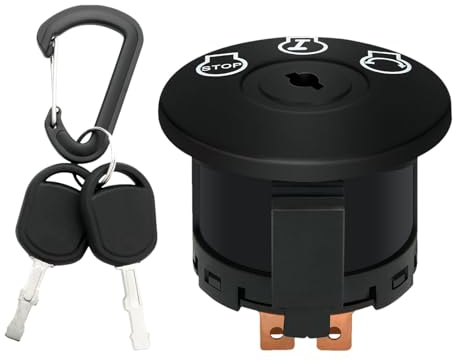 ETUCYNG Zündung für Rasenmäher, Rasenmäher-Traktor-Zündung, Mäher-Zündungsstarter mit Schlüssel, Plug-and- -Rasenmäher-Taste, meisten Rasenmäher für Arbeiter
