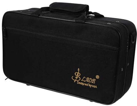 TOPPERFUN Schwarzes Rohr Tuch Box Klarinette Tragetasche Griffe Oxford Aufbewahrungstasche