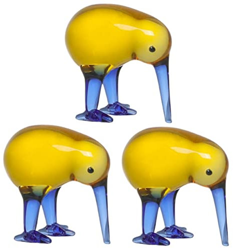 STOBAZA 3stücke Kleine Kristallvogel-Figur Handgefertigte Dekoration Für Tisch Und Garten Niedliches Ornament Für Kinderzimmer Und Wohnzimmer Und Bruchsicher Für Und Feste