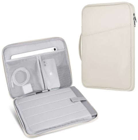 HoYiXi Custodia universale per 9-11 pollici Fire HD 10 e Fire HD 10 Plus Compatibile iPad 9.7 /iPad Mini/Samsung Galaxy Huawei Tablet Sleeve Thickened and drop-proof Cover Case，bianco