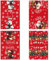 Gosknor 4pcs Torchons de Noël, Torchons à Vaisselle d'Élan Torchons de Cuisine à Carreaux Serviettes Noël Cadeaux de Pendaison de Crémaillère pour La Cuisine (Style 2, Rouge)