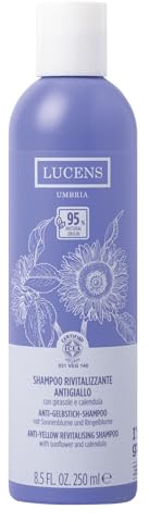 Lucens - Anti-gul revitaliserande schampo, ger näring och stärker håret, ger elasticitet och silkeslen, eliminerar gula reflektioner och ger glans - 250 ml
