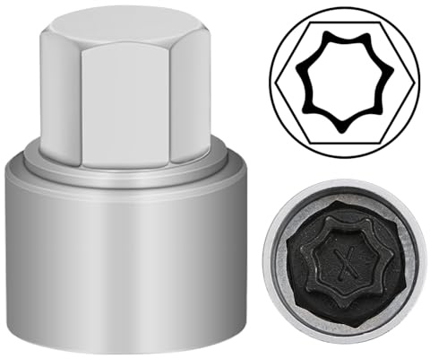 JEUCLEL X Wheel Locking Nut Key Compatible with Audi Series, (Socket OD 27mm - ID 25mm), Wheel Lock Nut Socket Adapter, Wheel Anti-Theft Lug Nut Removal Tool, Anti-Theft Screw Remover