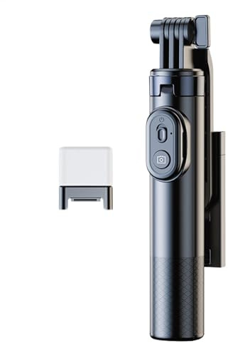 Stick Treppiede con Ligh – Treppiede per telefono cellulare, selfie stand con luce, bastone portatile per fotocamera per telefono cellulare con telecomando, treppiede estensibile per selfie per