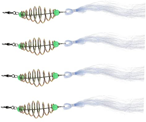SUPVOX Trampas Profesionales para Peces 4 Uds Mallas De Pesca Resistentes Al Desgaste Red De Pesca Portátil Y Ligera para Al Aire Libre