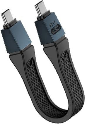 Tipo C da 240 W per Tipo C Cavo A Nastro Morbido USB per Trasferimento Dati Ricarica Rapida 80 Gbps 8K Output per Smartphone Laptop