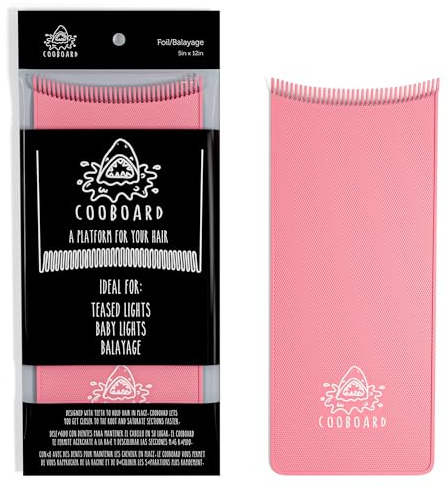 Authentic Cooboard Balayage Board with Teeth | Original Highlighting Paddle from The Maker of Cooboard Hair Highlighting Kit | Easy to Clean, Sturdy, Lightweight (Cooboard Pink)
