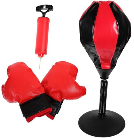 ifundom Boxhandschuhe Mit Boxbälle Stressabbau-Spielzeug Und Desktop Inklusive Geburtstagsgeschenk Und Manuellem Inflator Für Boxen Training