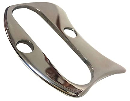 DINHEAROM Herramienta de Masaje Guasha de Acero Inoxidable 1 Unidad Tamaño Mediano para Cuello y Hombros Masaje Corporal y Facial en Belleza y Cuidado Personal